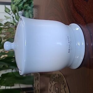 Halston White Ceramic Jar